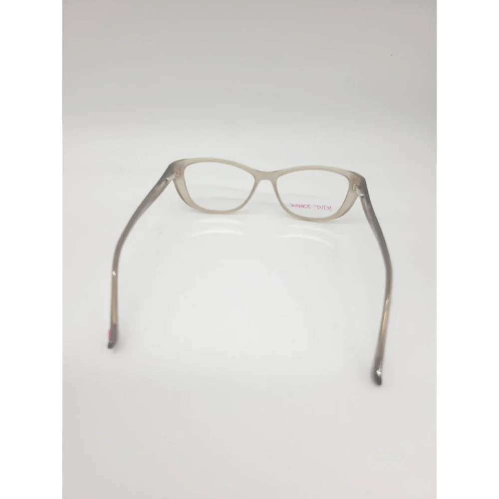 BETSEY JOHNSON EYEGLASS FRAME GLAM GOLD GRAY PLASTIC 50/15/135 FLEX HINGE